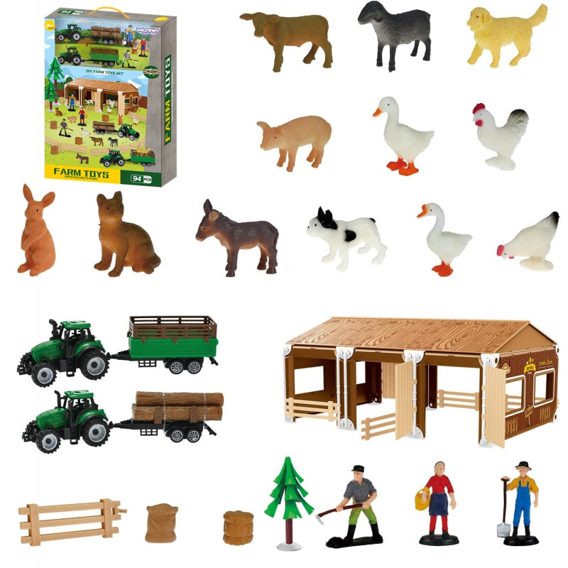 WOOPIE Speelgoed Kleine Boer XL Set met Boerderijfiguren