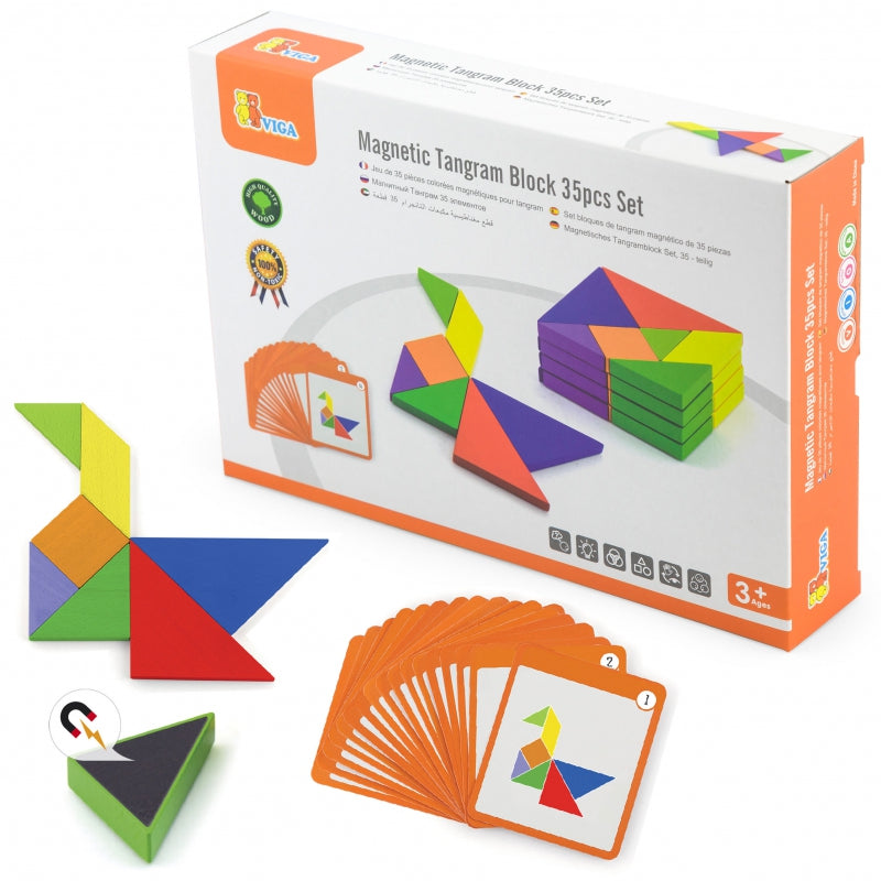 VIGA  Houten Tangram Puzzel met FSC-certificaat