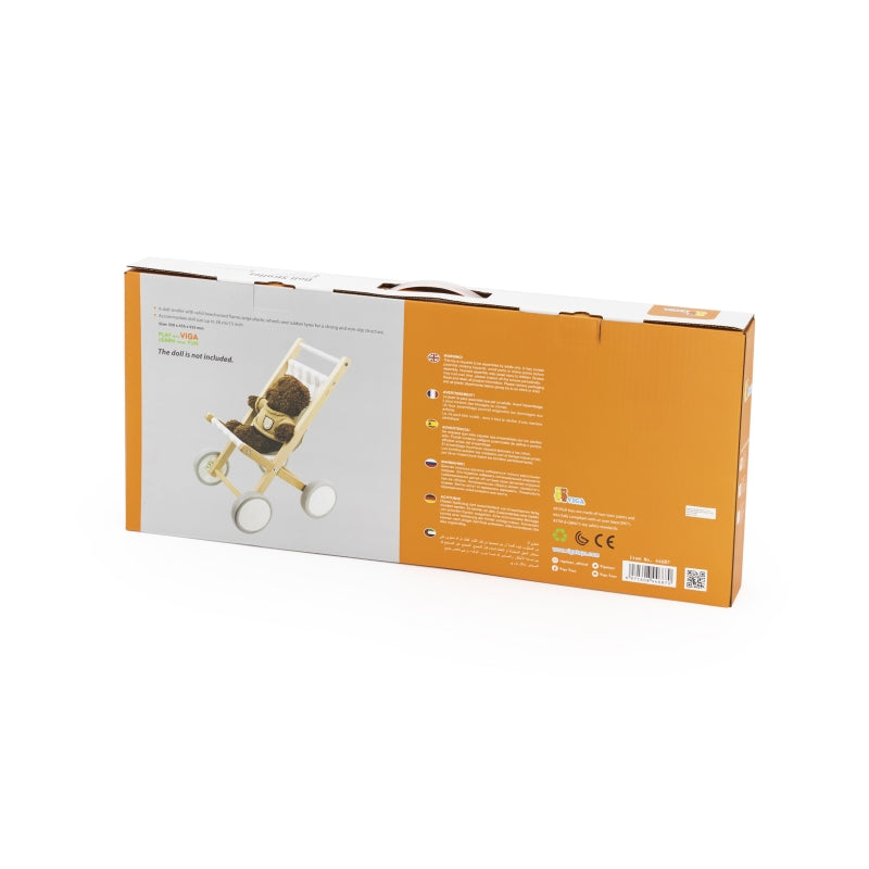 VIGA Houten Poppenwagen - Poppen tot 38CM