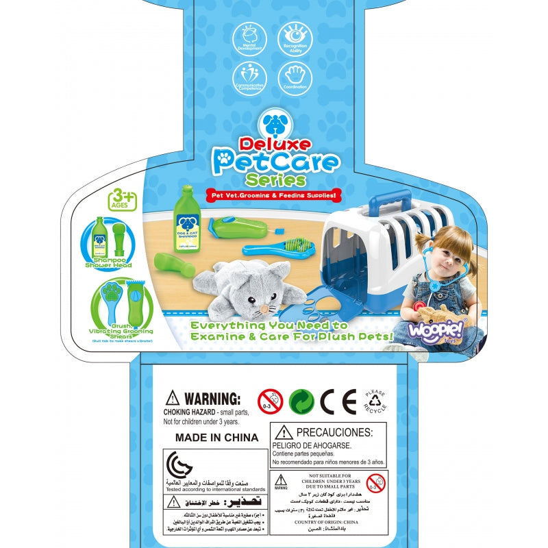 WOOPIE Speelgoed Dierenartsen set met Hondje en Draagkooi 6 stuks