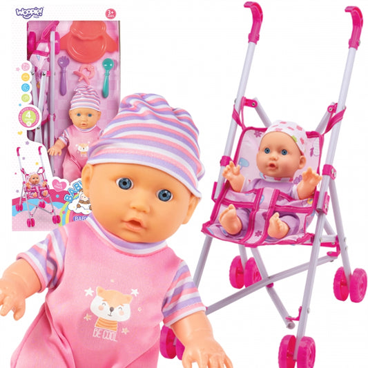 WOOPIE ROYAL Eerste Pop Baby met Wieg - Verzorgingspop, Voedingsset en meer