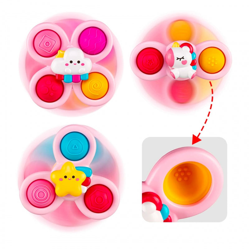 WOOPIE Fidget Spinner Pop-it  Kosmische, 3 Verwisselbare Stuks, Roze
