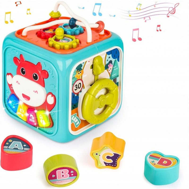 WOOPIE BABY 6-in-1 Interactief Sensorische Kubus -  Educatief en Montessori speelgoed