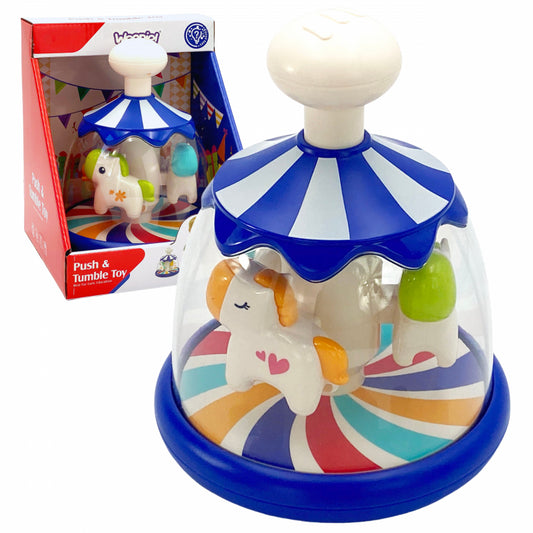 WOOPIE Kleurrijke Paardjes Blauwe speelgoed Tol-Carrousel voor Baby's