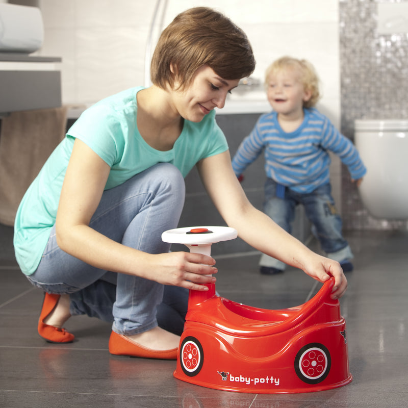 BIG Baby plaspotje loopwagen - Zindelijkheidstraining - New Bobby Car Auto met Stuur - Rood