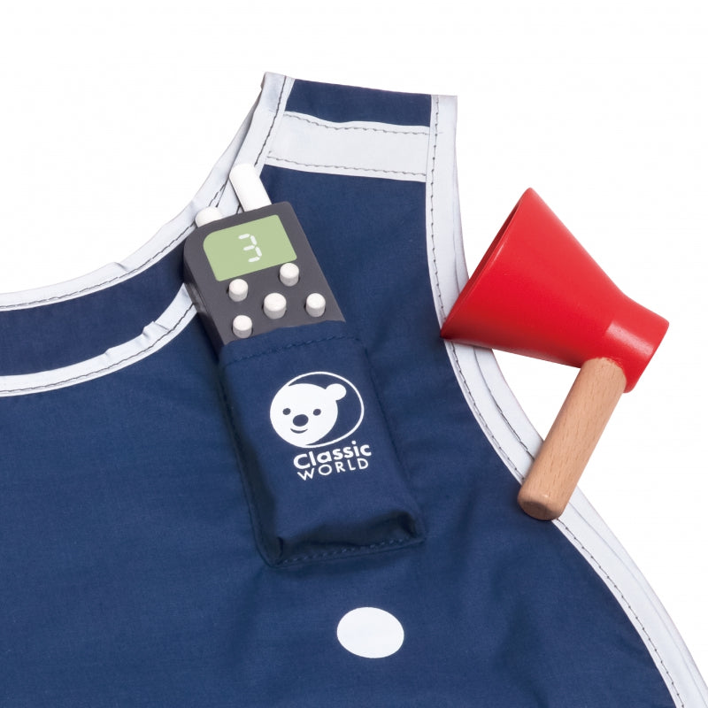CLASSIC WORLD Kleine brandweerset met kostuum en gereedschap - 8 stuks