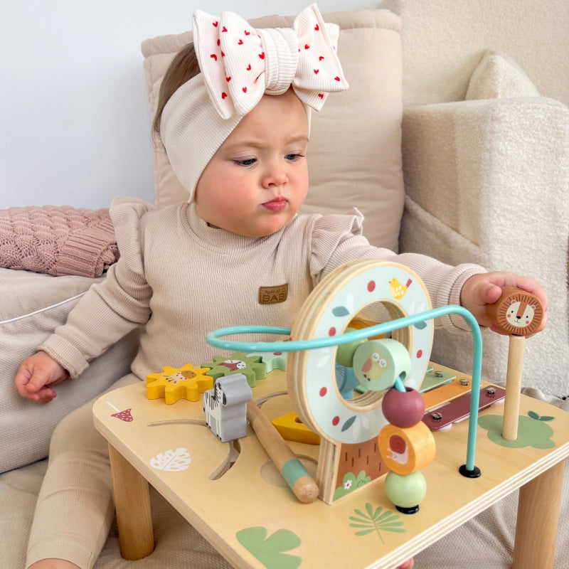 WOOPIE Houten 5-in-1 Educatieve Speeltafel Met Sensorisch Doolhof