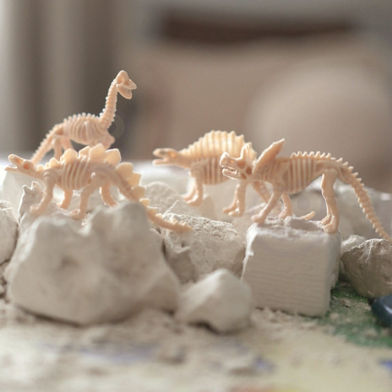 WOOPIE Speelgoed Opgravingsset "Kleine Archeoloog" – 6 Dinosaurusskeletten