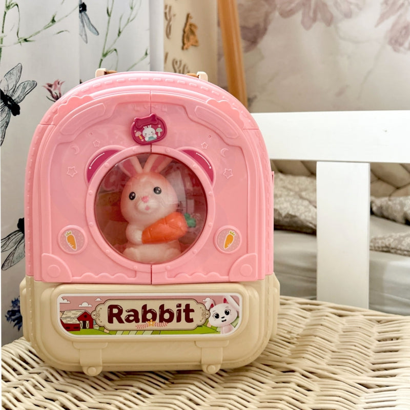 WOOPIE Konijn in Rugzak - Boerderij, Huisje en Tuin met konijn in rugzak