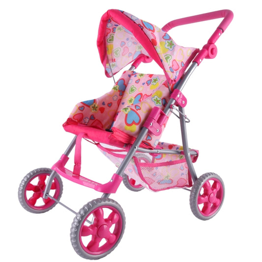 WOOPIE Kinderwagen Poppenwagen Hartjes Gekleurd