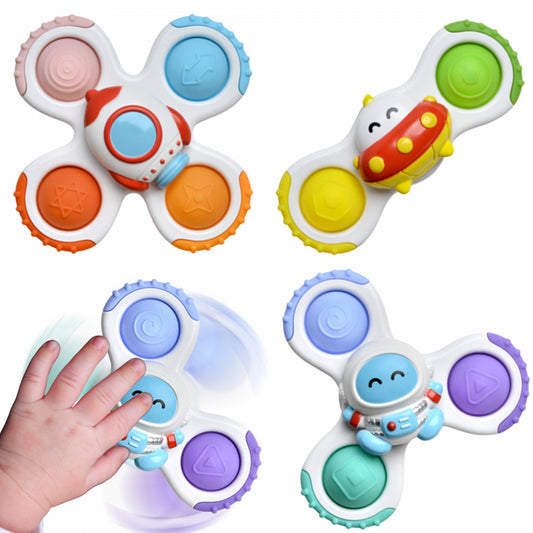 WOOPIE BABY Sensorisch Speelgoed Fidget Spinner – Raket, Alien & Ufo – 3 stuks