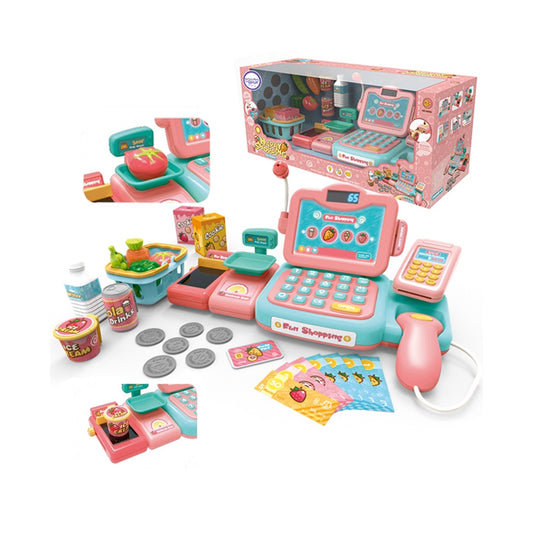 WOOPIE Speelgoedkassa voor Kinderen Incl. Scanner, Weegschaal, Microfoon en 24 Accessoires