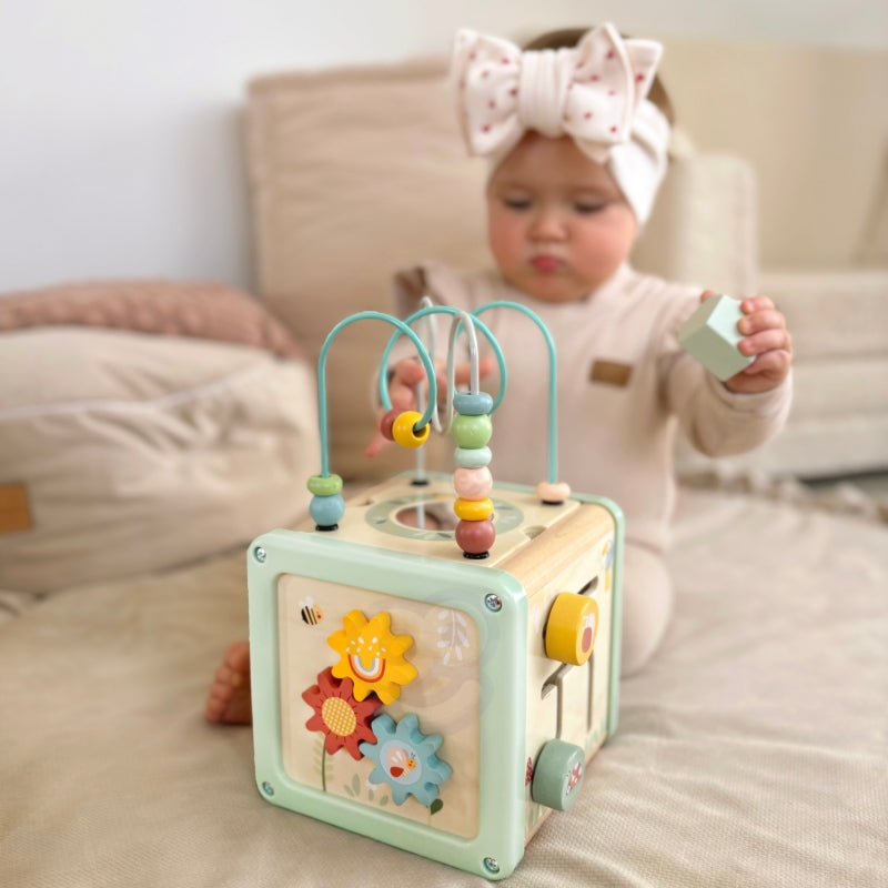 WOOPIE Houten Activiteitenkubus + Multifunctionele Educatieve Sorteerder