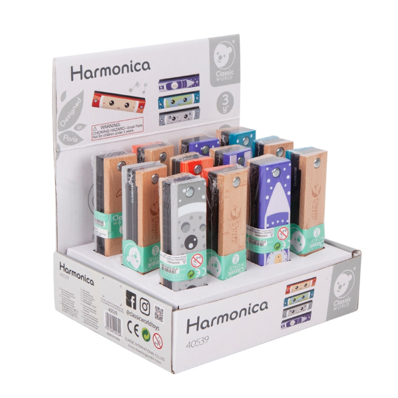 CLASSIC WORLD Houten Mondharmonica voor Kinderen - 1 stuk