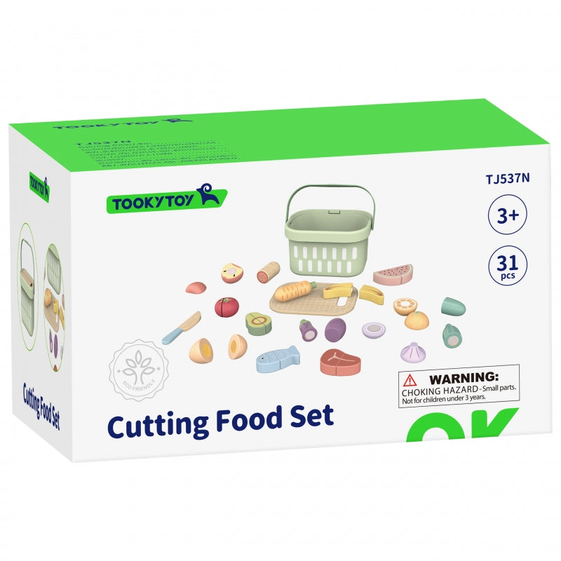 TOOKY TOY Houten Groenten & Fruit Speelgoedeten Set