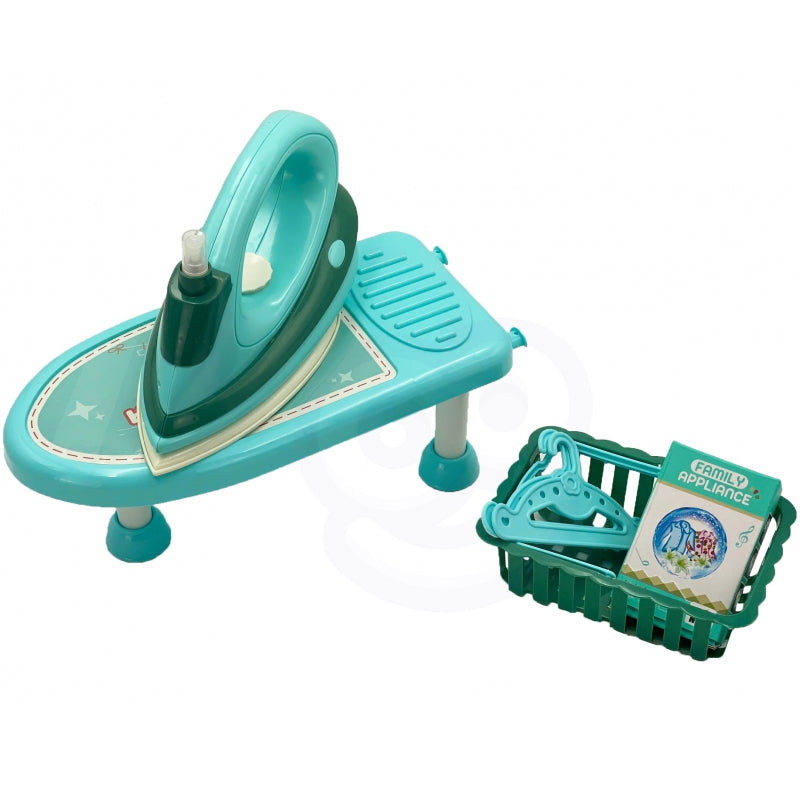 WOOPIE Speelgoed Strijk set inclusief Strijkplank, Strijkijzer en Wasmand 6 stuks