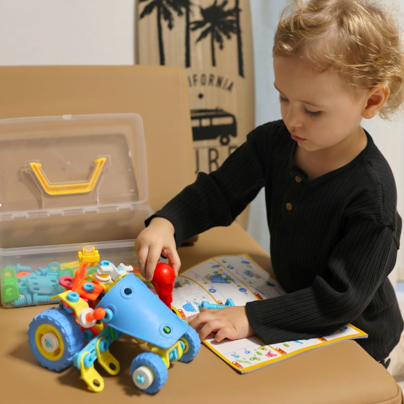 WOOPIE Speelgoed Constructie set Voertuigen van Blokken 118 stuks - STEM speelgoed