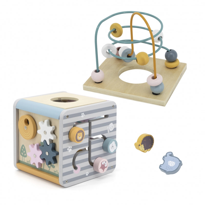 VIGA PolarB Houten Activiteit Kubus voor baby's en peuters