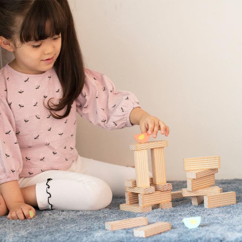 CLASSIC WORLD Vogels Blokken Stapelen Educatief Spel - 23 stuks