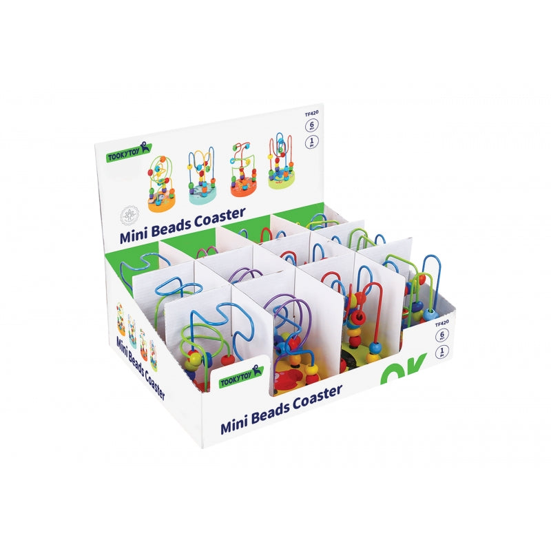 TOOKY TOY Houten Educatief Motoriekspel – Doolhof en Rijgspel