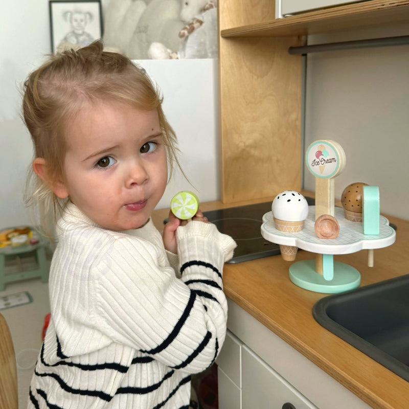 TOOKY TOY Houten Magnetisch speelgoed IJsjes op Standaard