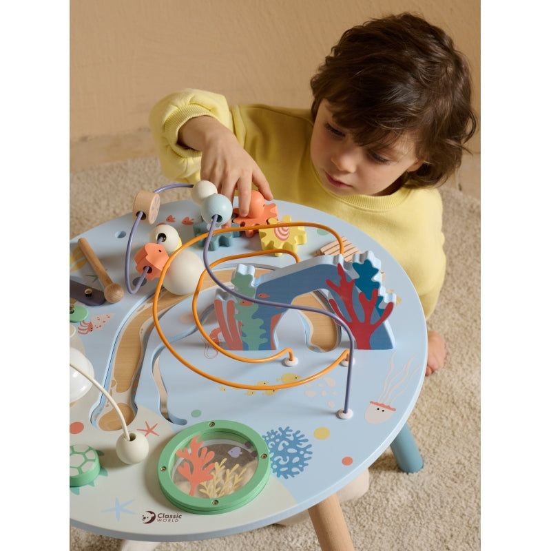 CLASSIC WORLD Houten Activiteitentafel "Sea Life" Thema met geluid