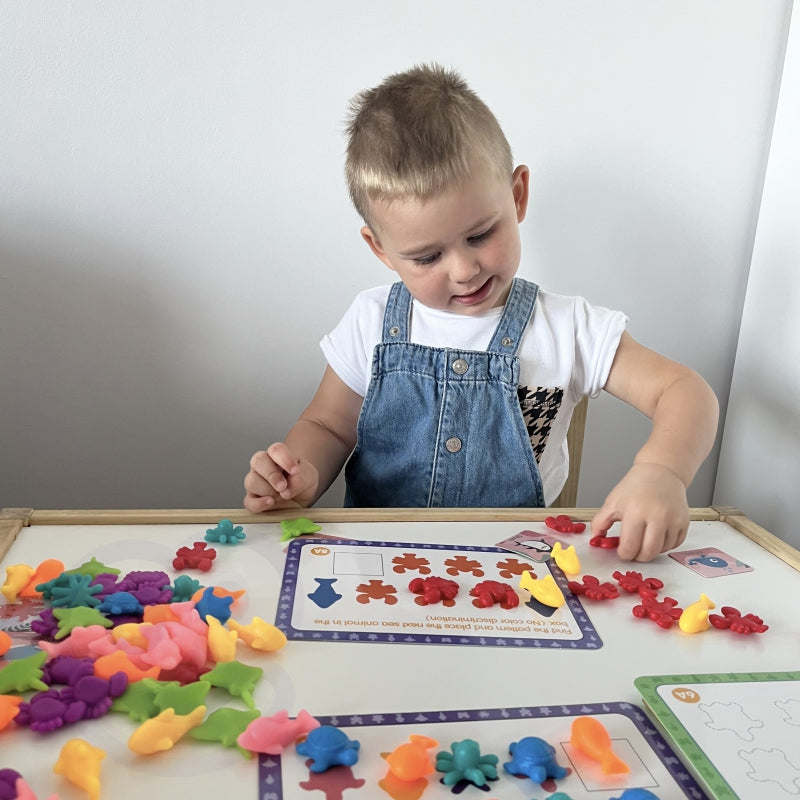 WOOPIE Leer kleuren, tellen en Engels, Zee-thema 111 stuks -  Educatief Montessori speelgoed