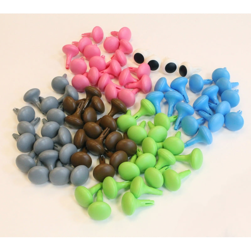 MASTERKIDZ Kleurrijke Jumbo-pinnen voor STEM-bord - 64 stuks en 6 kleuren