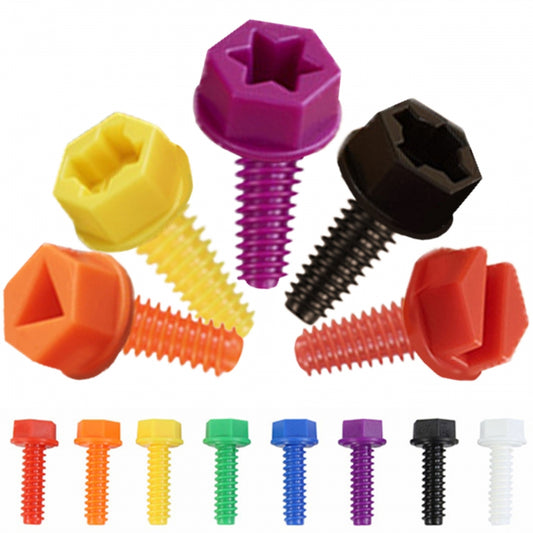 MASTERKIDZ Kleurrijke schroeven voor STEM Creatief Bord - 512 stuks - 5 vormen & Mix Kleuren