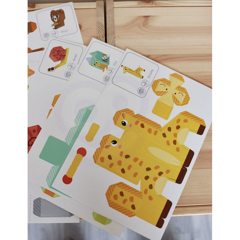 WOOPIE ART&FUN Origami set - Knutsel 3D dieren - 10 Dieren