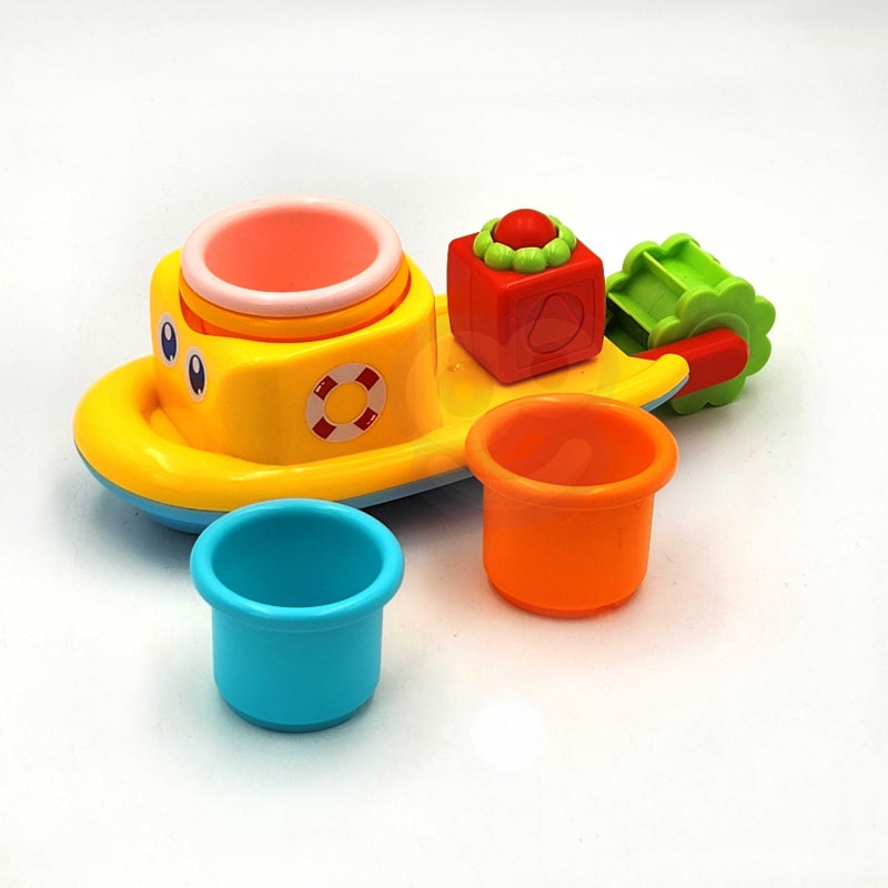 WOOPIE BABY Walvisboot met Overloopbekers WaterSpeelgoed