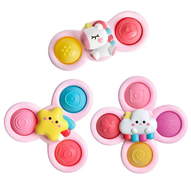 WOOPIE Fidget Spinner Pop-it  Kosmische, 3 Verwisselbare Stuks, Roze