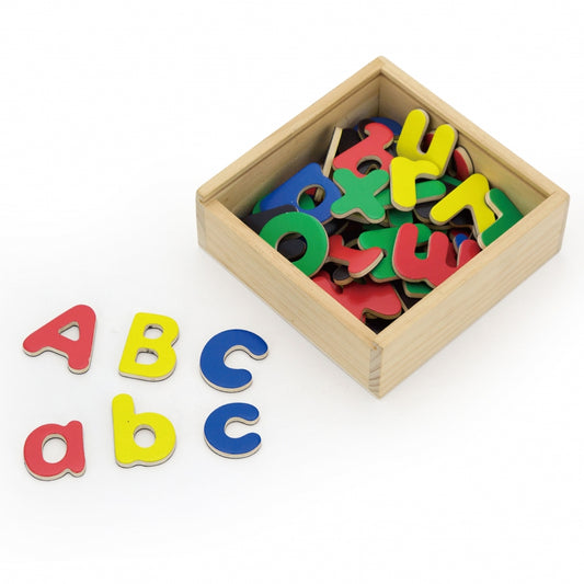 VIGA Houten Magnetische Letters met Magneet – Leren Schrijven en letters herkennen