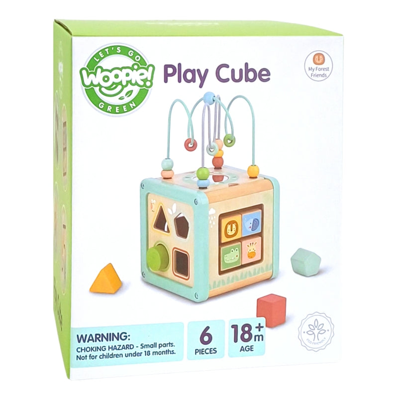 WOOPIE Houten Activiteitenkubus + Multifunctionele Educatieve Sorteerder