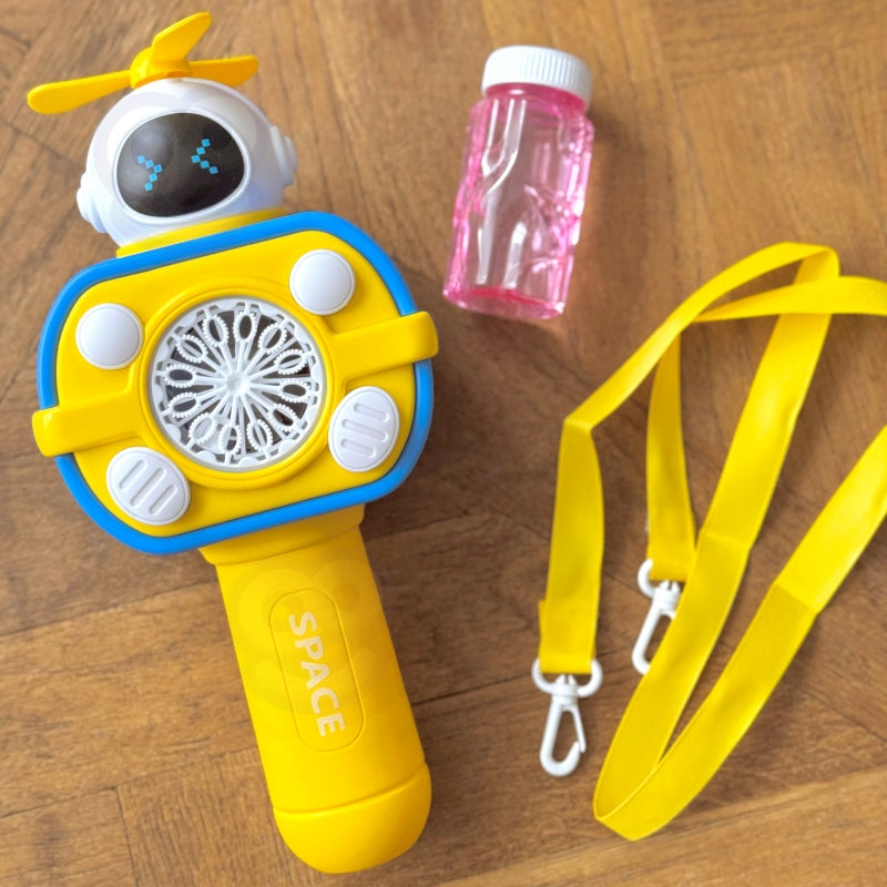 WOOPIE Bellenmachine voor het maken van bellen - Astronauten - geel