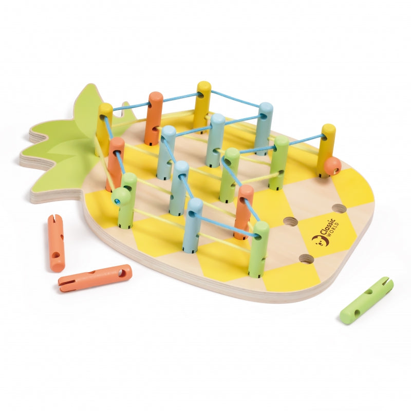 CLASSIC WORLD Houten Ananas pennen - 21 stuks