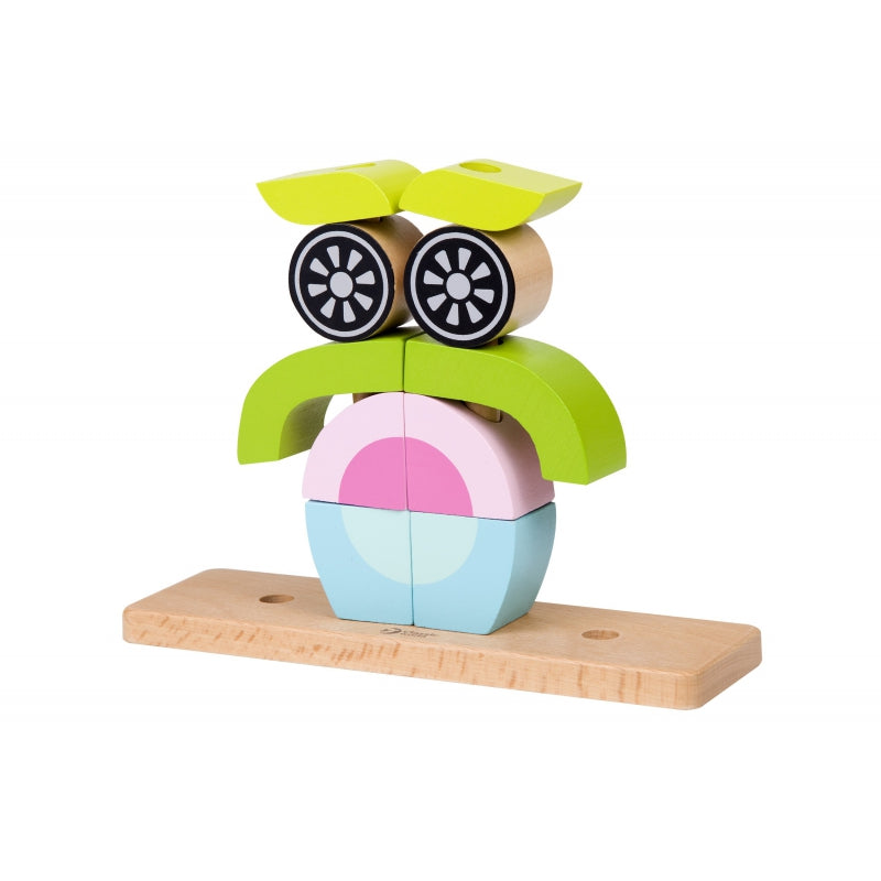 CLASSIC WORLD Kreatywne Drewniane Klocki Przestrzenne 3D Sowa