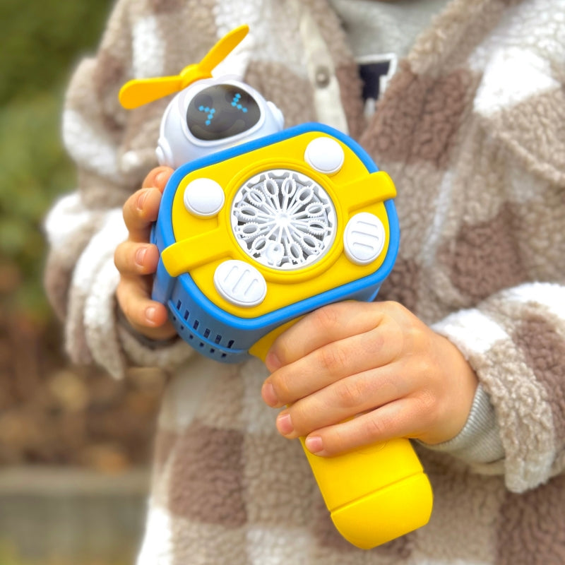 WOOPIE Bellenmachine voor het maken van bellen - Astronauten - geel