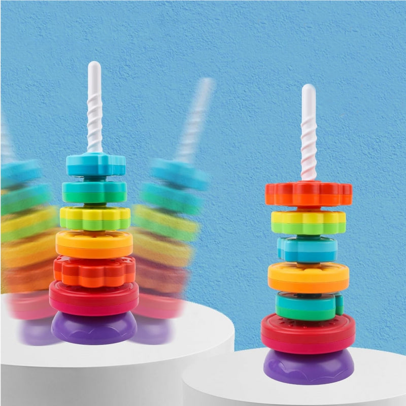 WOOPIE Educatieve Stapeltoren Draaiende Dierentoren voor Baby's & Peuters