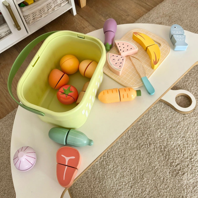 TOOKY TOY Houten Groenten & Fruit Speelgoedeten Set