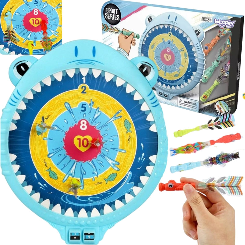 WOOPIE Speelgoed Dartbord vrolijke haai voor kinderen