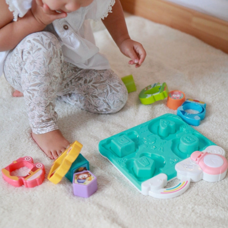 WOOPIE Interactieve Puzzel Match Voertuigen en Dieren voor Baby's en Peuters – Blauw