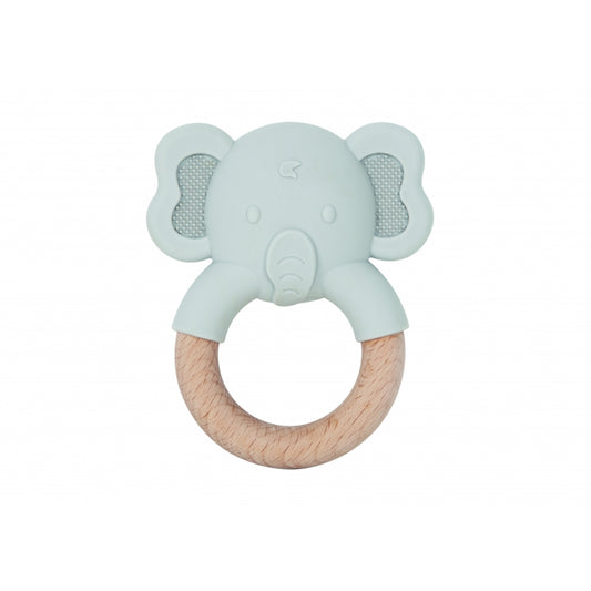 TOOKY TOY Houten Bijtring Olifant met Ring