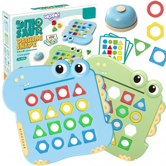 WOOPIE Dinosaurus Puzzel Behendigheidsspel - Vormen herkennen - Montessori Speelgoed