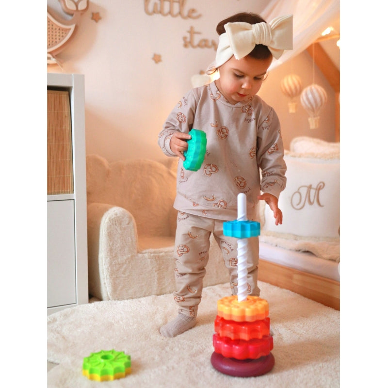 WOOPIE BABY Educatieve Piramide Draaiende Toren - Baby speelgoed