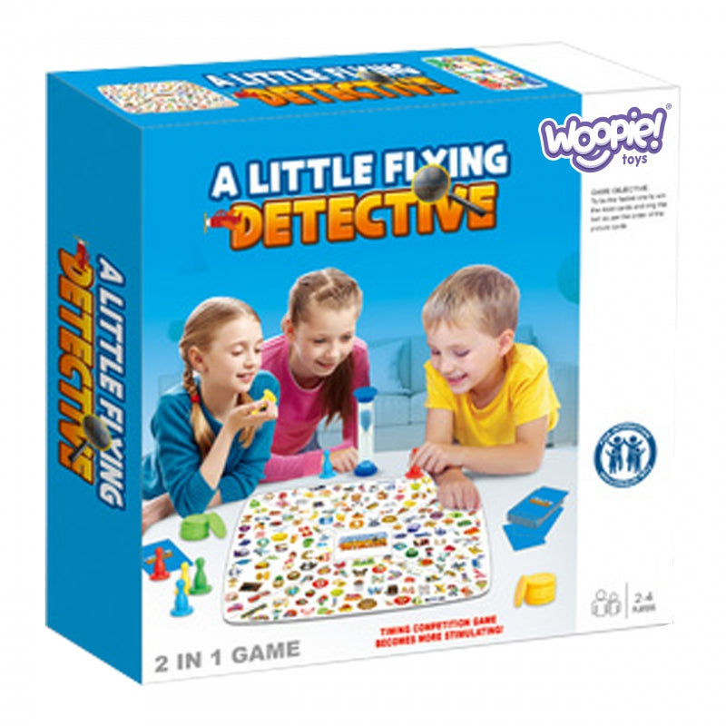 WOOPIE Kleine Detective + Mens Erger Je Niet Bordspel