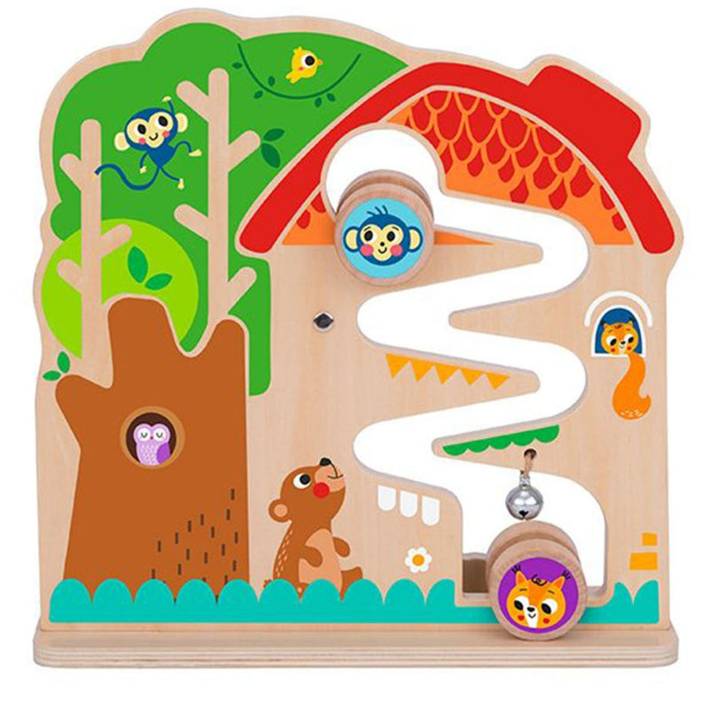 TOOKY TOY Houten Montessori activiteitenbord met doolhof