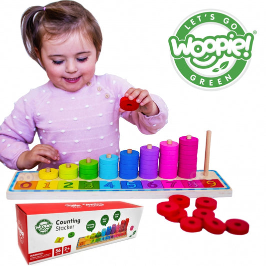 WOOPIE GREEN Tel- en Kleurenpuzzel Montessori – 56 stuks