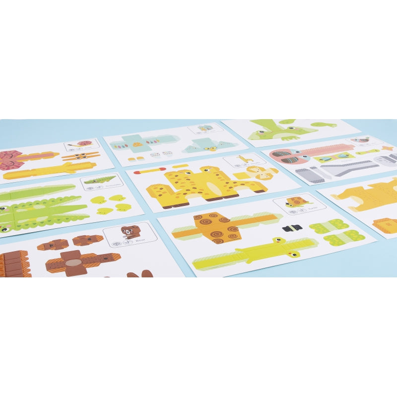 WOOPIE ART&FUN Origami set - Knutsel 3D dieren - 10 Dieren