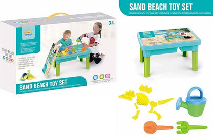 Zand- en watertafel 17-delig - Zand- en Watertafel - Inclusief accessoires - Voor binnen en buiten - 43.6 x 29.3 x 25.5 CM